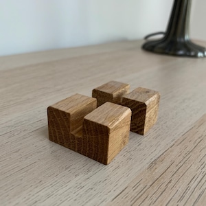 Oak Display Stands | &#39;Stubbies&#39; Stands  - Available in various & custom slot width SOLD IN PAIRS