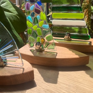 Oak Glass Display Stands | Sail Boat Bases - Available in Multiple Lengths 10-30cm