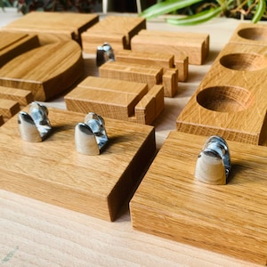 Oak Glass Display Stands | Variety Bundles - Available in Multiple Sizes
