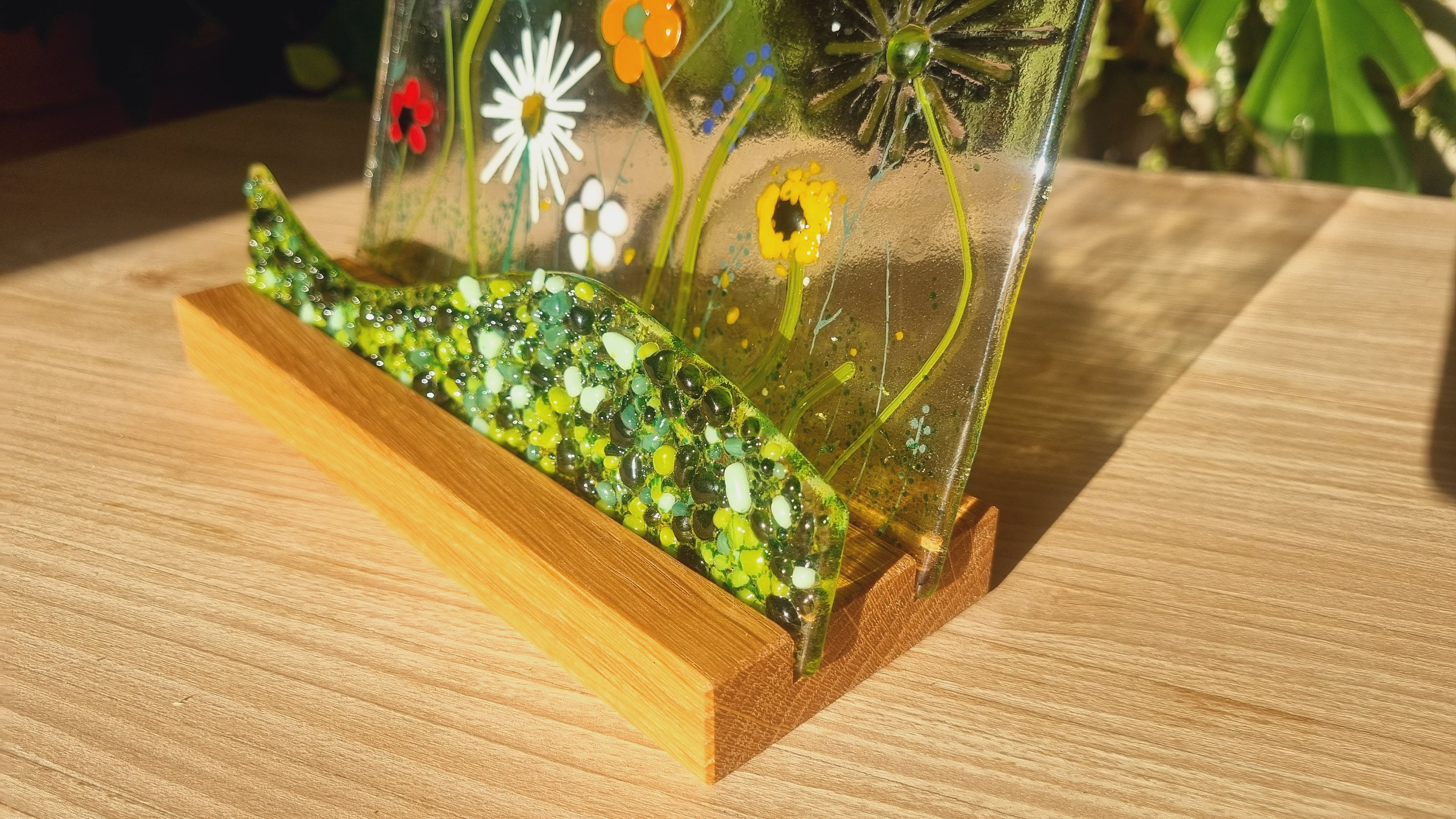 Oak Glass Display Stands Double Slot Available in Multiple Etsy UK