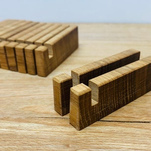 Oak Glass Display Stand | Slimline - Available in multiple quantities