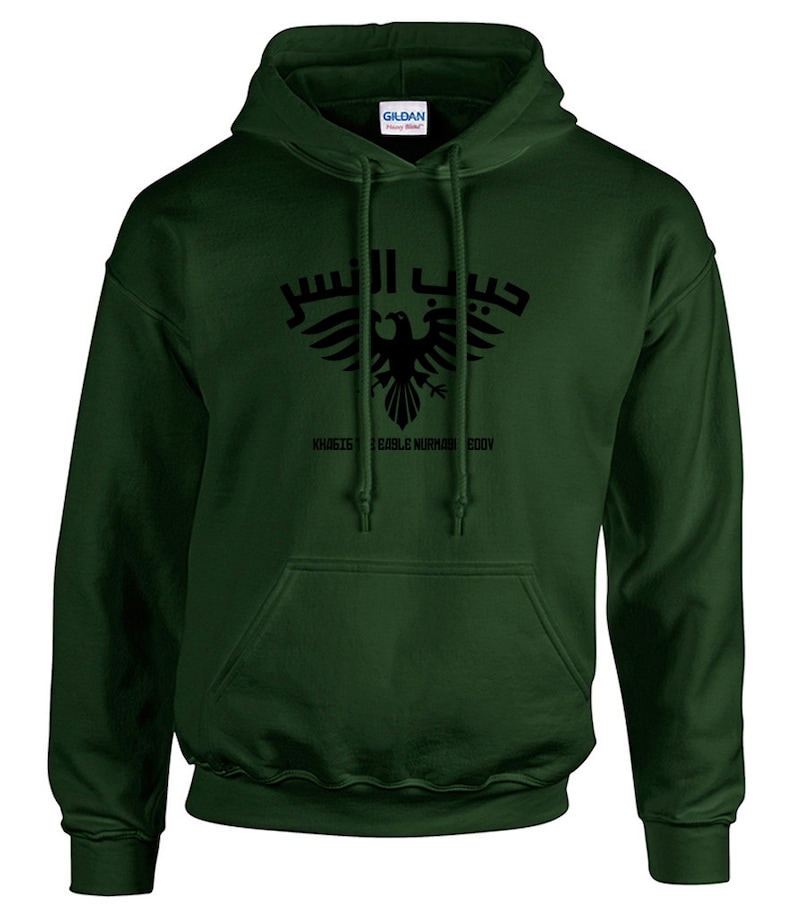 Khabib Nurmagomedov The Eagle Unisex Adult Hooded Sweatshirt Sweater Hoodie MMA Gift Green - The Eagle B