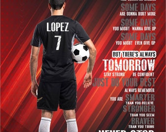 Tarjeta de FÚTBOL personalizada para adultos y niños, regalo para el mejor amigo, regalo de fútbol, regalo de cumpleaños.