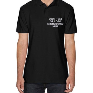 Embroidered polo t-shirt LOGO or TEXT