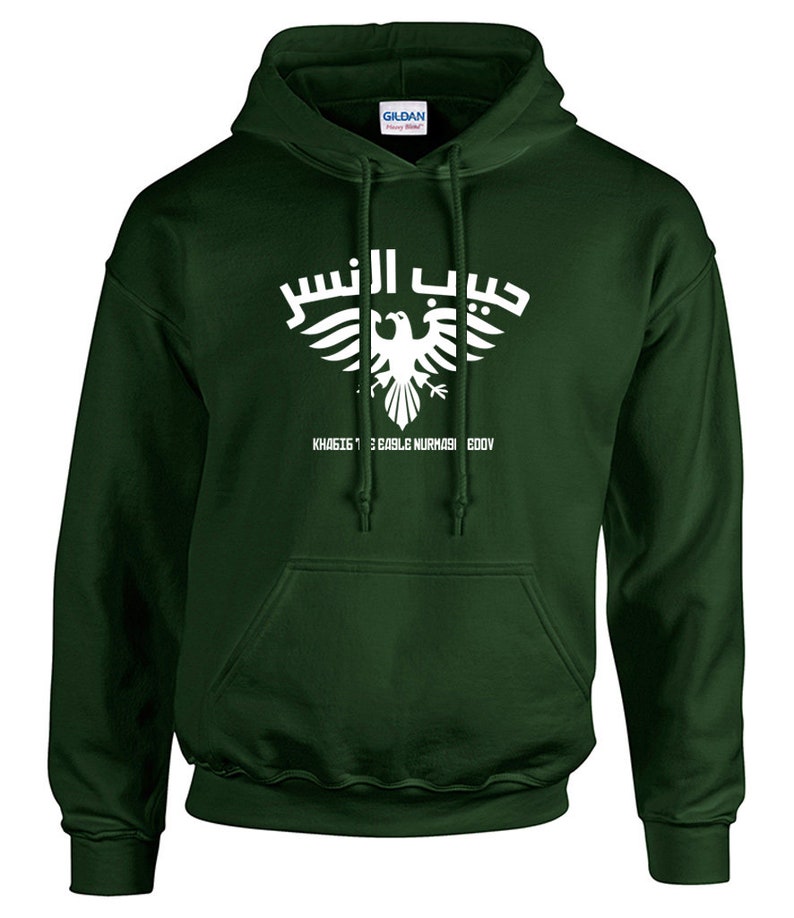Khabib Nurmagomedov The Eagle Unisex Adult Hooded Sweatshirt Sweater Hoodie MMA Gift Green - The Eagle W