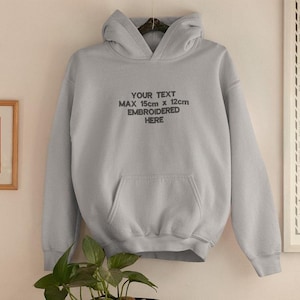 Your Middle TEXT Embroidered - Personalised Hoodie