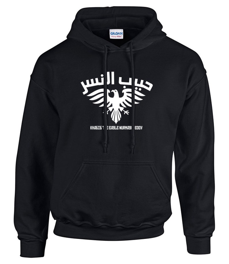 Khabib Nurmagomedov The Eagle Unisex Adult Hooded Sweatshirt Sweater Hoodie MMA Gift Black - The Eagle