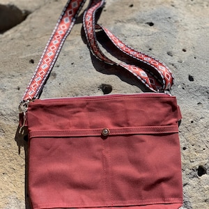 Waxed Canvas Crossbody Bag