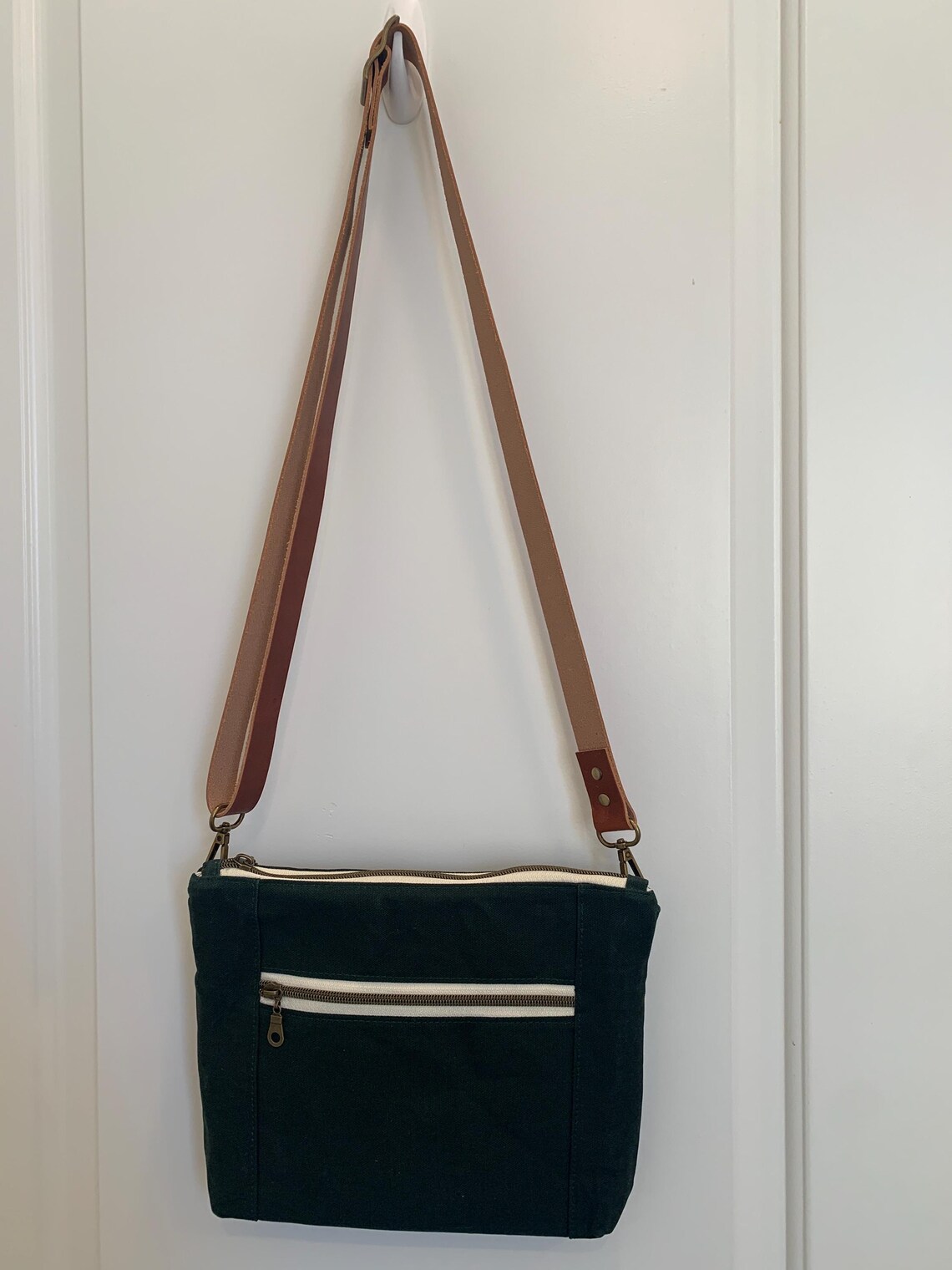 •DATE PURSE - BARN QUILT• waxed canvas crossbody