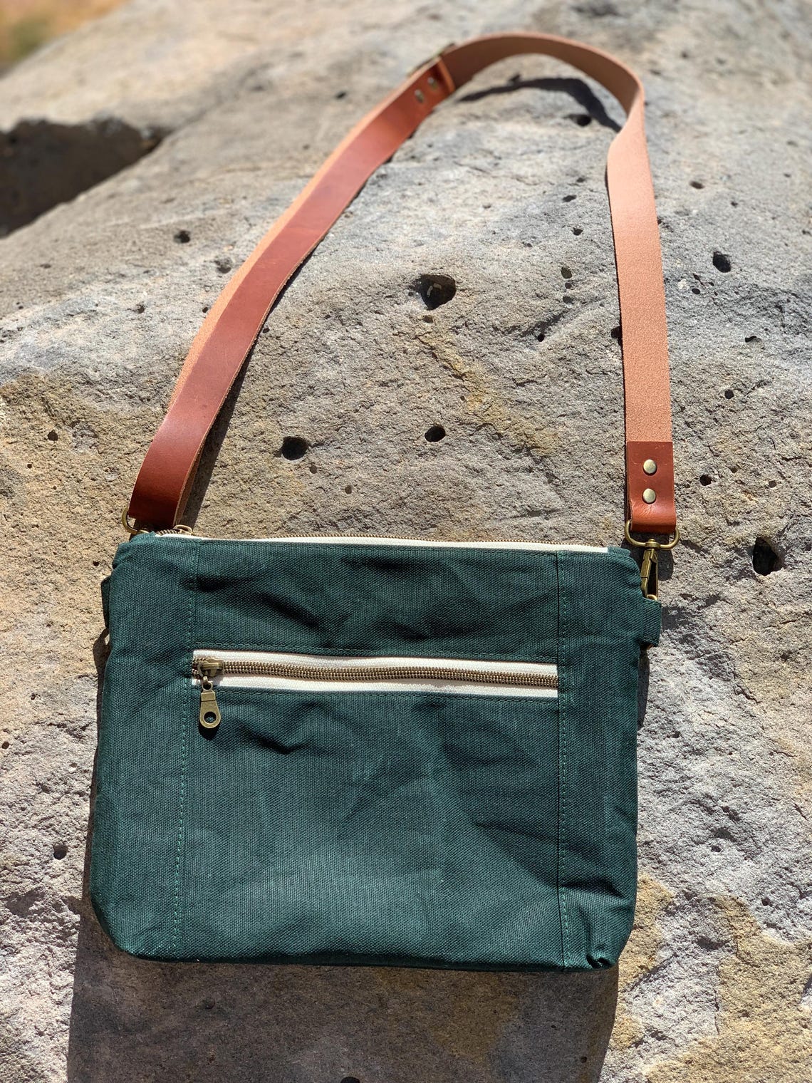 •GO BAG - ROAN• waxed canvas crossbody