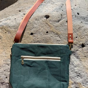 Waxed Canvas Crossbody Bag