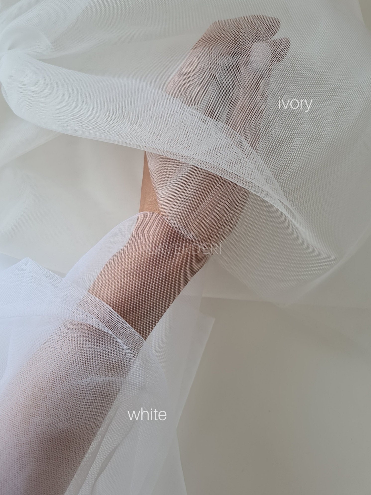 IVY | Full Coverage Wedding Tulle Shawl. Plain Bridal Shoulder Wrap