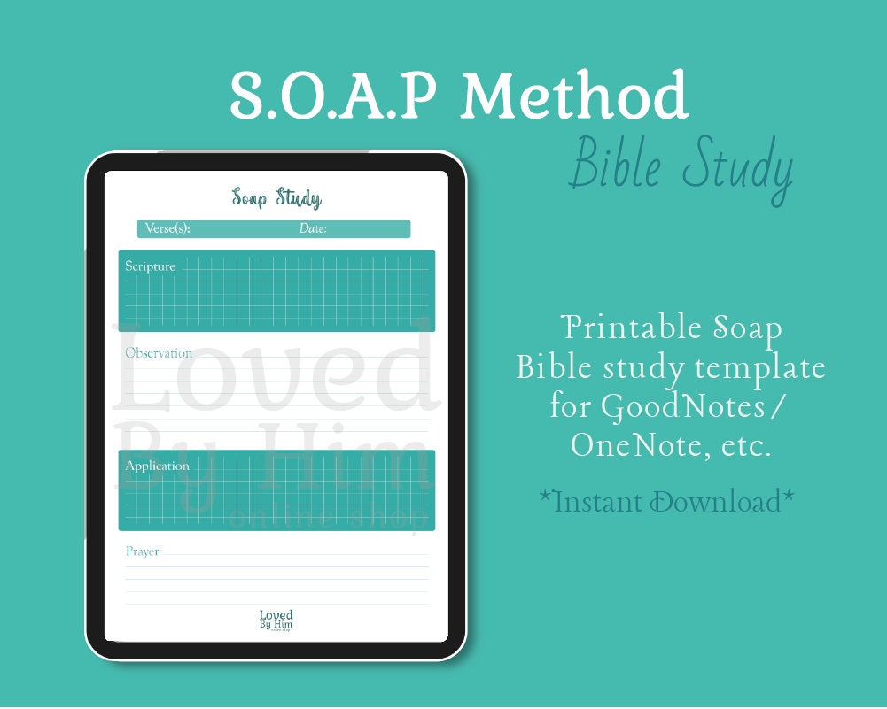 Printable SOAP Bible Study template for Goodnotes/ OneNote Etsy Printable SOAP Bible Study template for Goodnotes/ OneNote Etsy