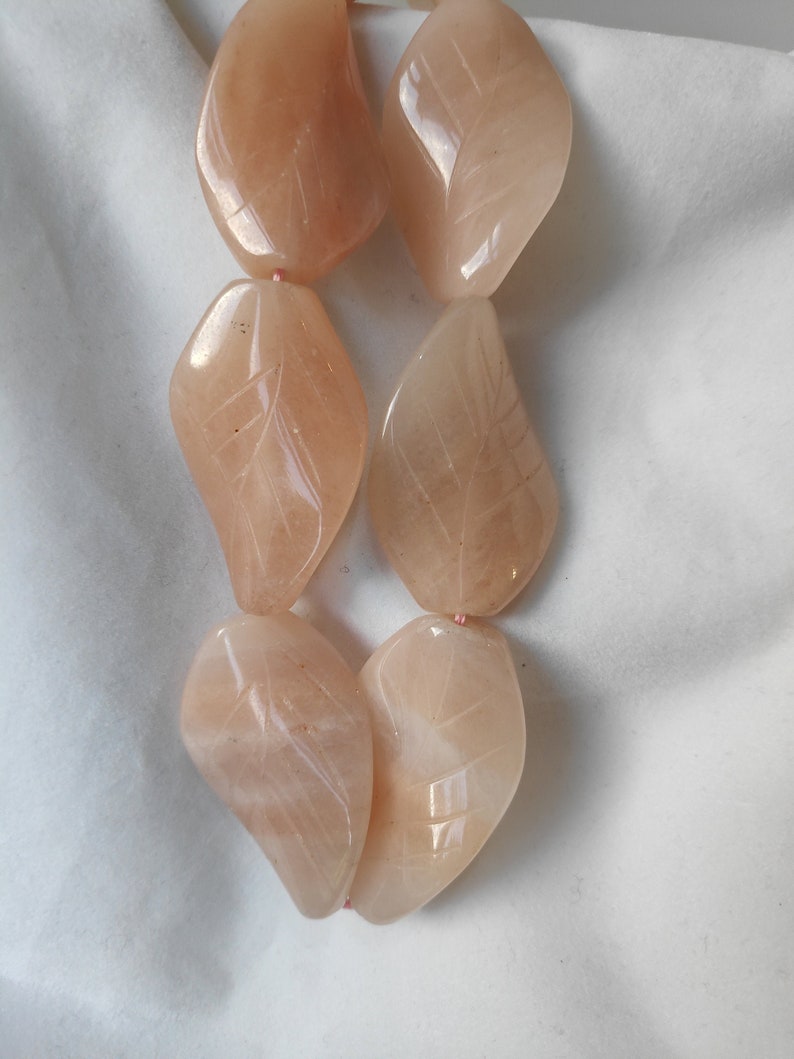 40x25mm, 16 Natural Aventurine Beads Large Pink Peach Aventurine Caved Beads