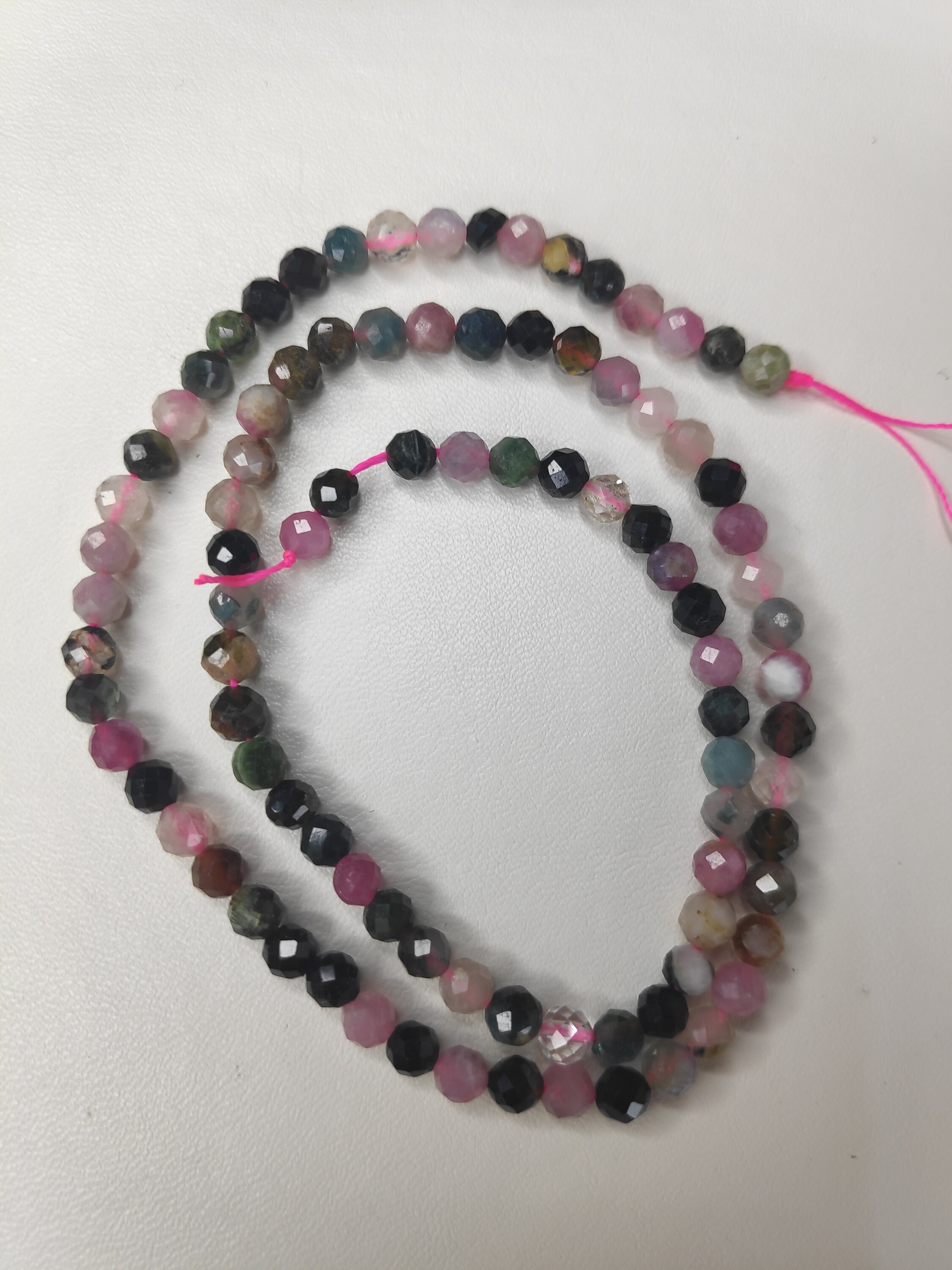 4mm Natural Tourmaline Beads Faceted Tourmaline Beads Mixed Etsy