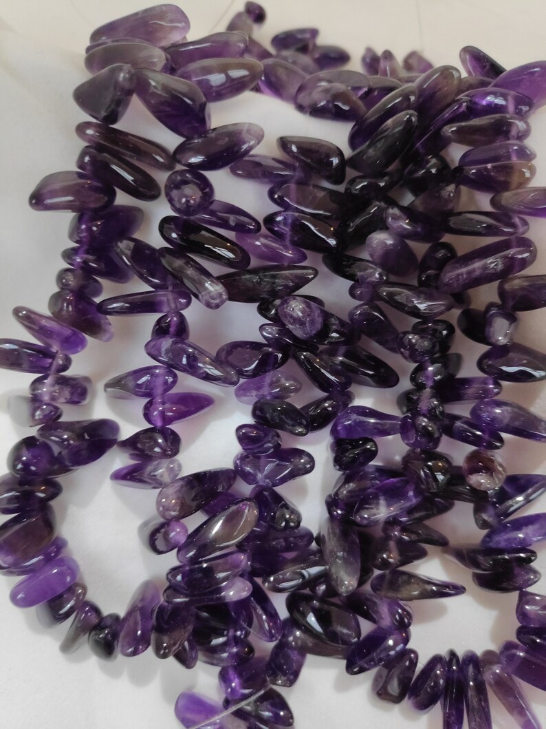 16 Natural Amethyst Nugget Beads For Jewellery Making large Amethyst Beads,