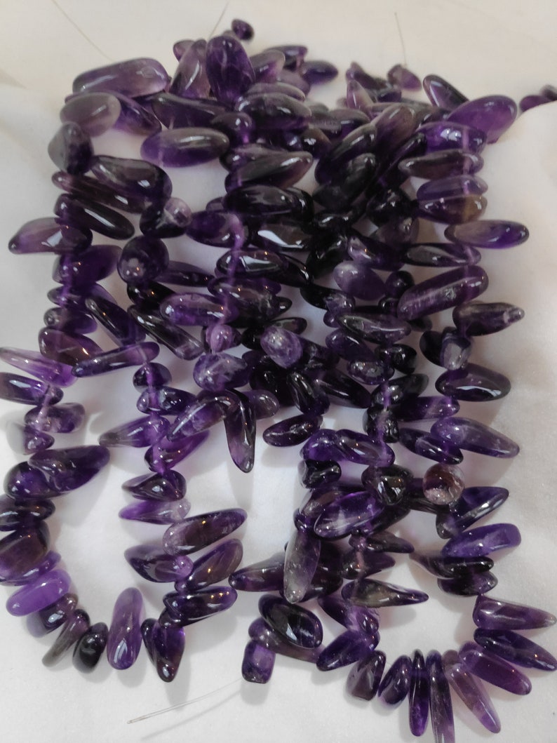 16 Natural Amethyst Nugget Beads For Jewellery Making large Amethyst Beads,