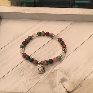Beaded Anklet with Charm