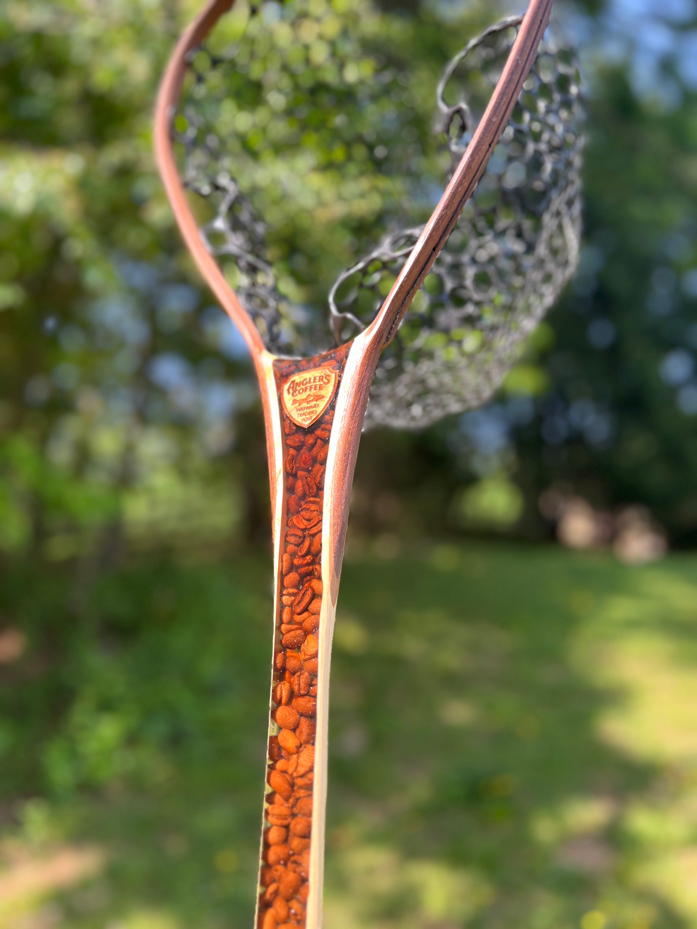 Custom Epoxy Resin Handle Wood Fly Fishing Net Made in the USA