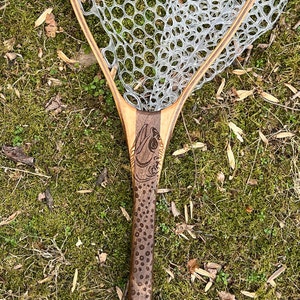 China Burl wood Landing net factory and manufacturers