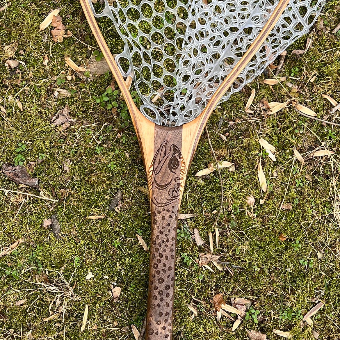 Wooden Trout Net 