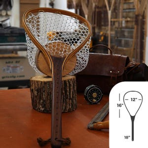 16”x12” Fat Jake Natural Measurement Dot Ruler Engraved Landing Net - Made in the USA Gift Set (FJNAMR0000)