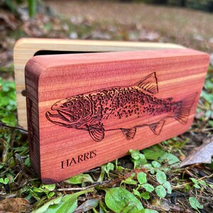 18”x14” XL Steelhead Natural Brown Trout Engraved Landing Net Gift Set - Made in the USA (XLNABNGS00)