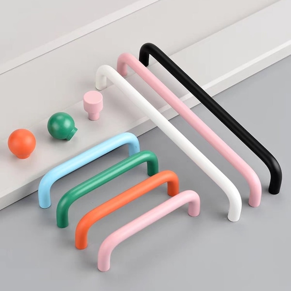 Minimalism Cabinet Knobs Handle Pull Colorful drawer pulls IKEA handle pull, kids drawer knobs Pulls, Kitchen Wardrobe Pulls dresser Handles