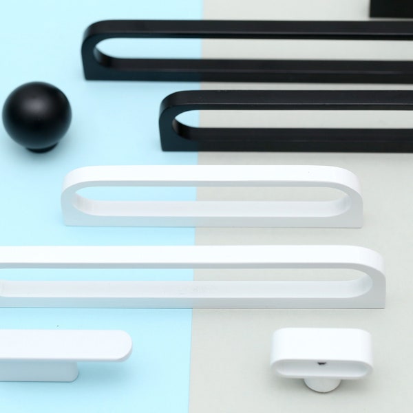 Minimalist drawer handle pulls, Black white Cabinet Knobs Handle Pull, Wardrobe kid room knobs Pulls, Kitchen Pulls Handles, dresser Handles