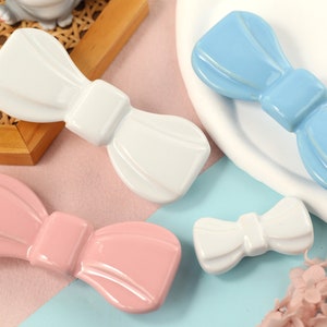 Ceramic bows drawer pulls, Sweet Cabinet Knobs Handle Pull, IKEA handle pull, kids drawer knobs Pulls, Kitchen Pulls Handles,dresser Handles