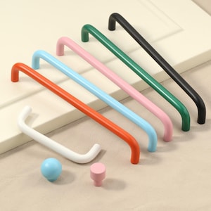 Colorful drawer pulls, Slim Cabinet Knobs Handle Pull, IKEA handle pull, kids drawer knobs Pulls, Kitchen Pulls Handles, dresser Handles