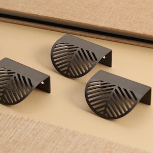 Invisible Brass Drawer Knobs Pulls, Gold Dresser Leaf Knobs, Hollow Cabinet Door Handles, Kitchen Cupboard Handles pull, Furniure Hardware