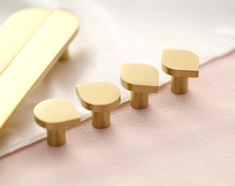 Raindrop Brass Cabinet Knobs Handle Pull Gold drawer pulls IKEA handle pull kids drawer knobs Pulls Kitchen Wardrobe Pulls dresser Handle