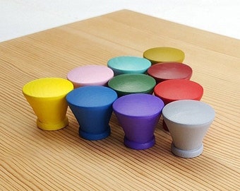 Colorful solid wood Cabinet Knobs, Dresser Knobs Drawer Pulls Knob Handles Kids Childrens Drawer Knobs Blue Red handles Furniture Hardware