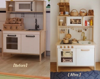 IKEA Play Kitchen Duktig wood handles knobs, play kitchen improvement,Drawer Cupboard Handle Knobs, Ikea duktig handles, ikea accessories