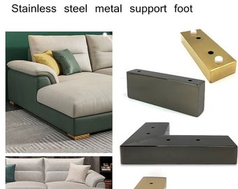 Pied d'armoire 4X, pieds de meuble bricolage noir doré, pieds de canapé, pieds IKEA, pieds de jambes, pied de crédence de jambe moderne, pied de support pied de chevet