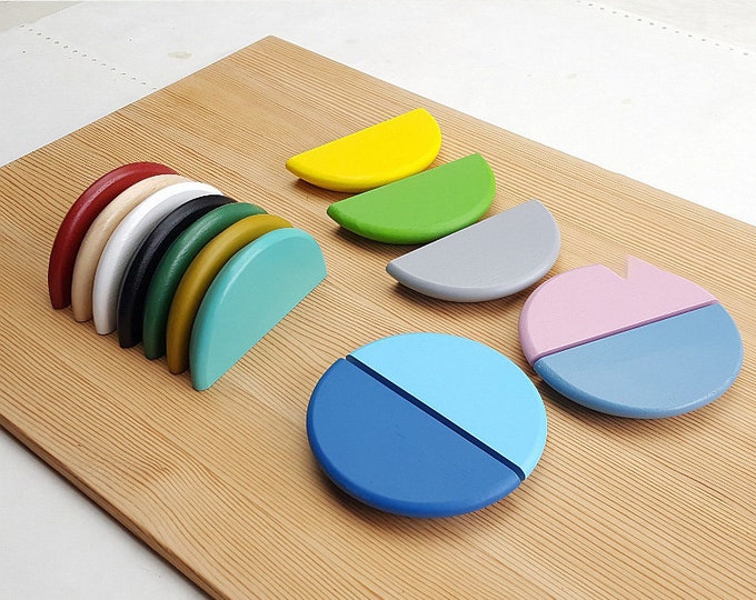 Wood Handle Knobs Nursery Room Drawer Pulls Handle Etsy