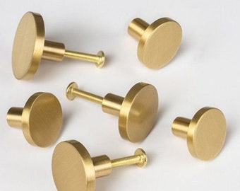 Minimalist Brass Drawer Knob, Cabinet Dresser knob handle, Cabinet Pulls, Wardrobe Cabinet Pull Handle Knobs, Furniture Knobs Handles Pulls