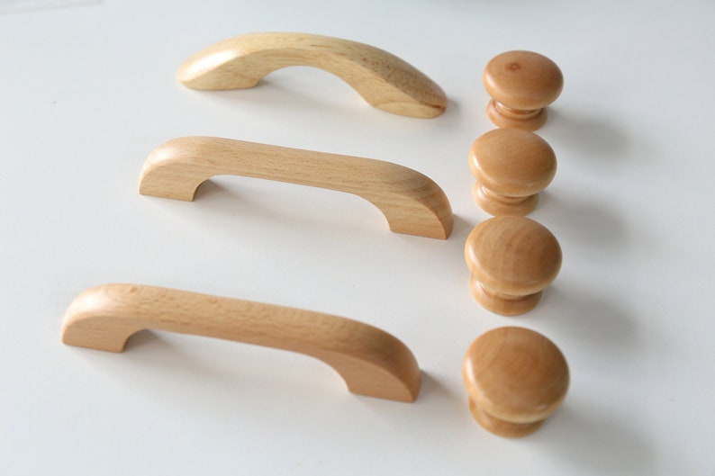 Wood Handle Knobs Nursery Room Drawer Pulls Handle Etsy