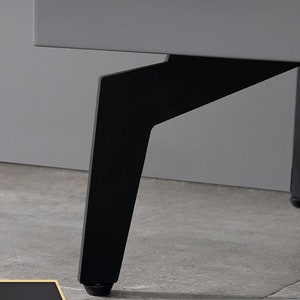 4x Modern black legs, Cabinet legs, sofa legs, Metal Legs Feet, Modern bed legs, minimalist sofa foot, credenza foot, table legs image 6