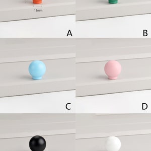 Boutons d'armoire minimalisme Poignées de tiroir colorées Poignée IKEA, boutons de tiroir pour enfants, poignées d'armoire de cuisine poignées de commode image 3