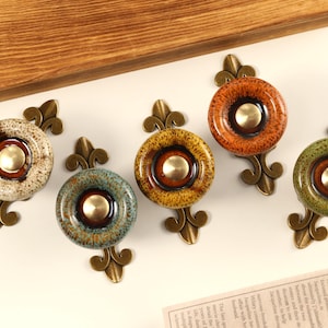 Vintage ceramics brass drawer handle knobs, Colorful Cabinet Dresser Knobs Handle Pull, Elegant Wardrobe Pulls Handles,Decorative knob pulls