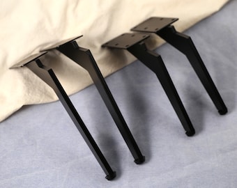 4x Modern black legs, Cabinet legs, sofa legs, Metal Legs Feet, Modern bed legs, minimalist sofa foot, credenza foot, table legs
