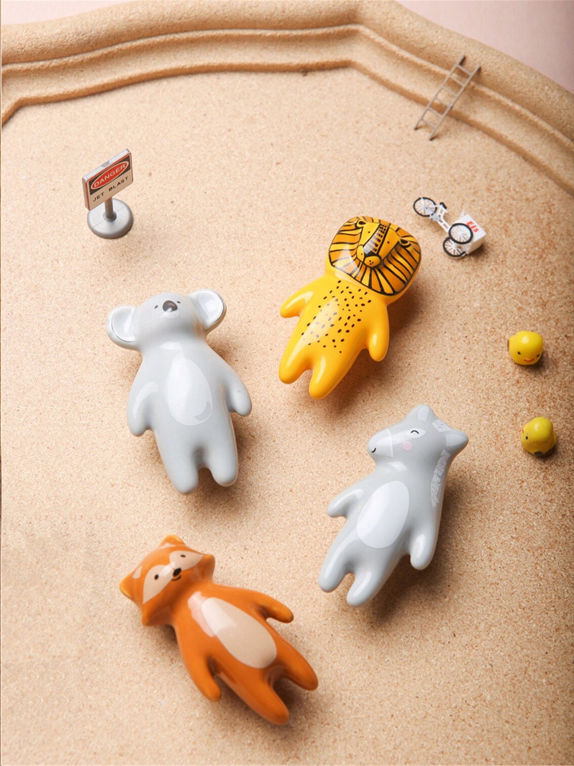 Animal Knob Ceramic Drawer Knobs Nursery Room Nursery Knob Etsy Canada