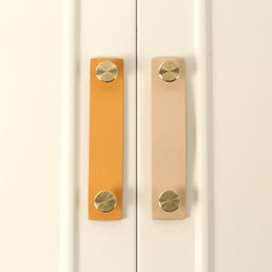 Khaki Creative Leather Drawer handle pull, High-quality Leather dresser cabinet pull Knob, closet handle pull, Wardrobe Pull Handle Knobs