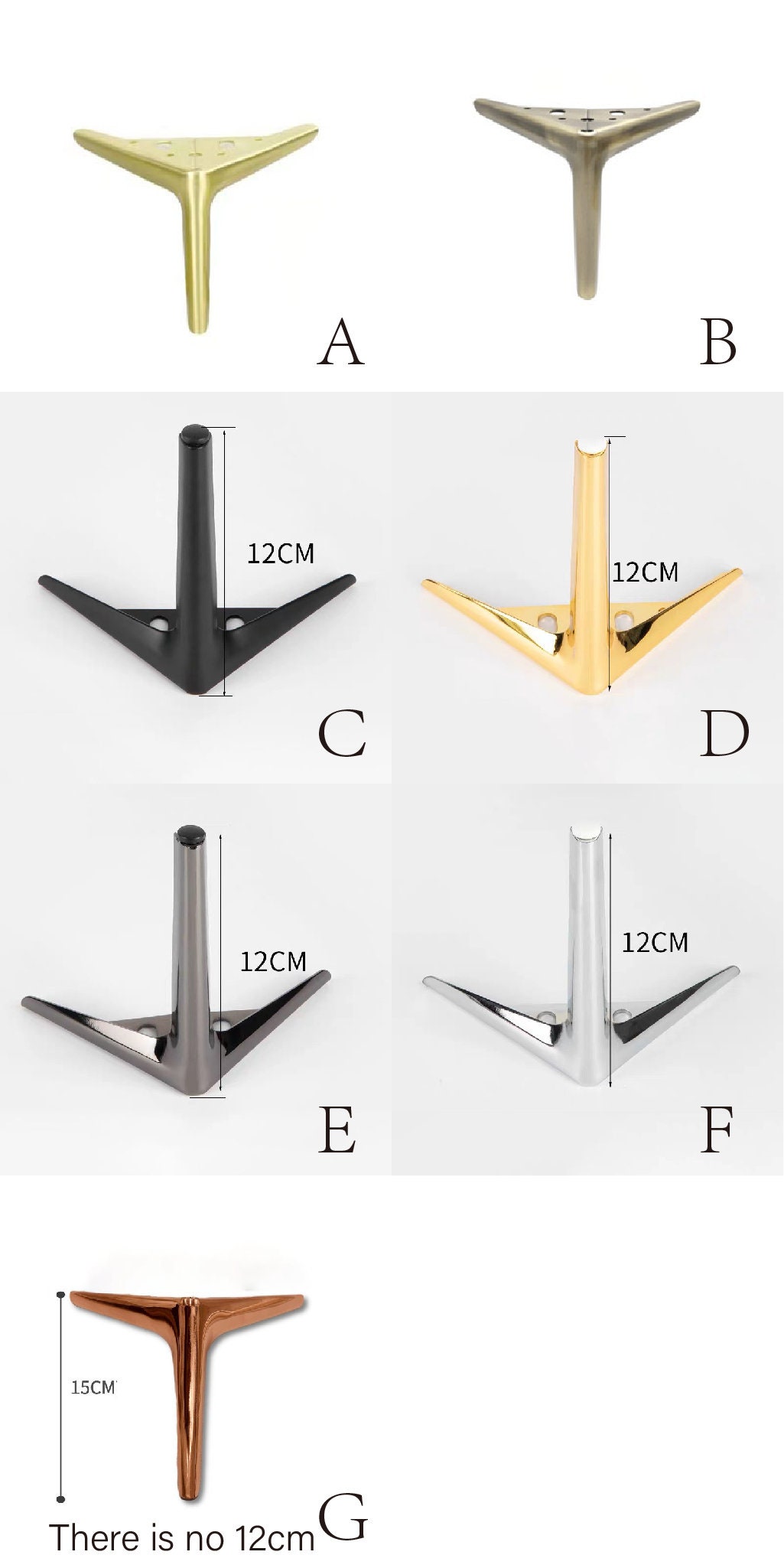 Set of 6 or 4 Metal Furniture Legs Legs Sofa Legs Etsy Canada