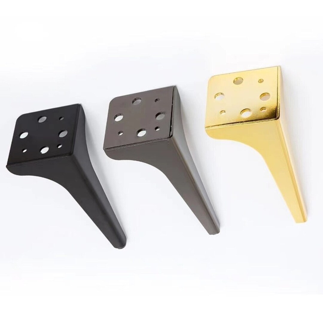 4X Black Furniture Legs, Legs, Sofa Legs, IKEA Legs, Metal Legs