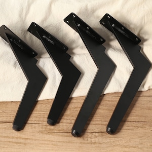 4 patas de gabinete modernas, patas de metal negro, patas de sofá, patas de metal, patas de cama modernas, pie de sofá minimalista, pie de credenza, patas de mesa