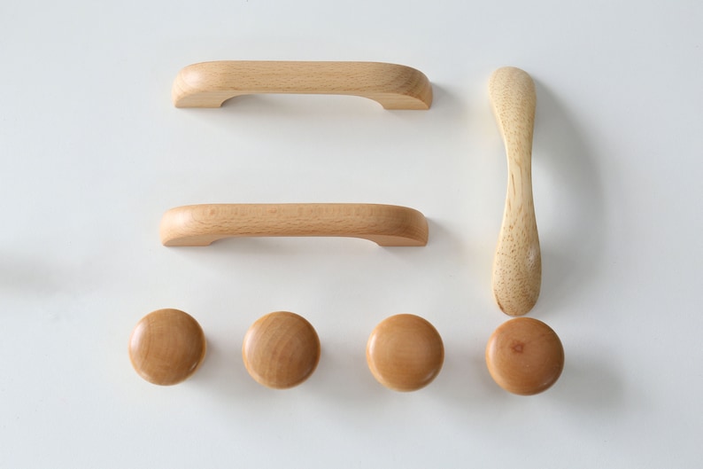 Wood Handle Knobs Nursery Room Drawer Pulls Handle Etsy