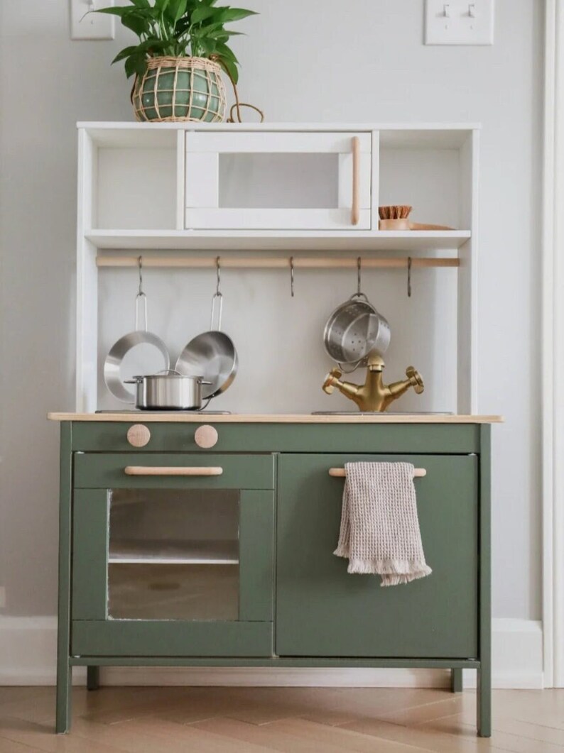 Ikea Play Kitchen Duktig Wood Handles Play Kitchen Etsy